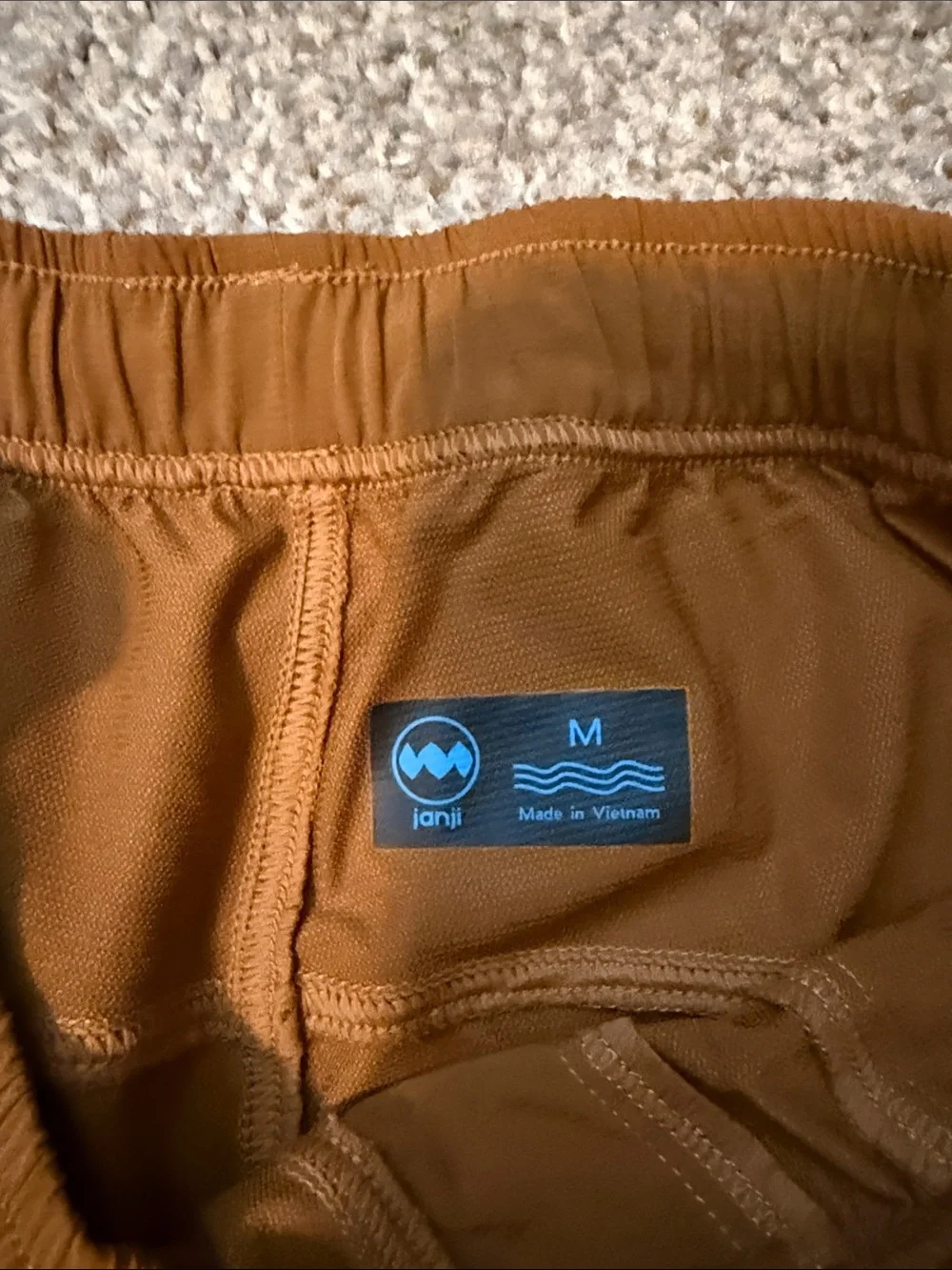 Men's Performance Athletic Shorts - Rust Brown - Picture 2 of 3